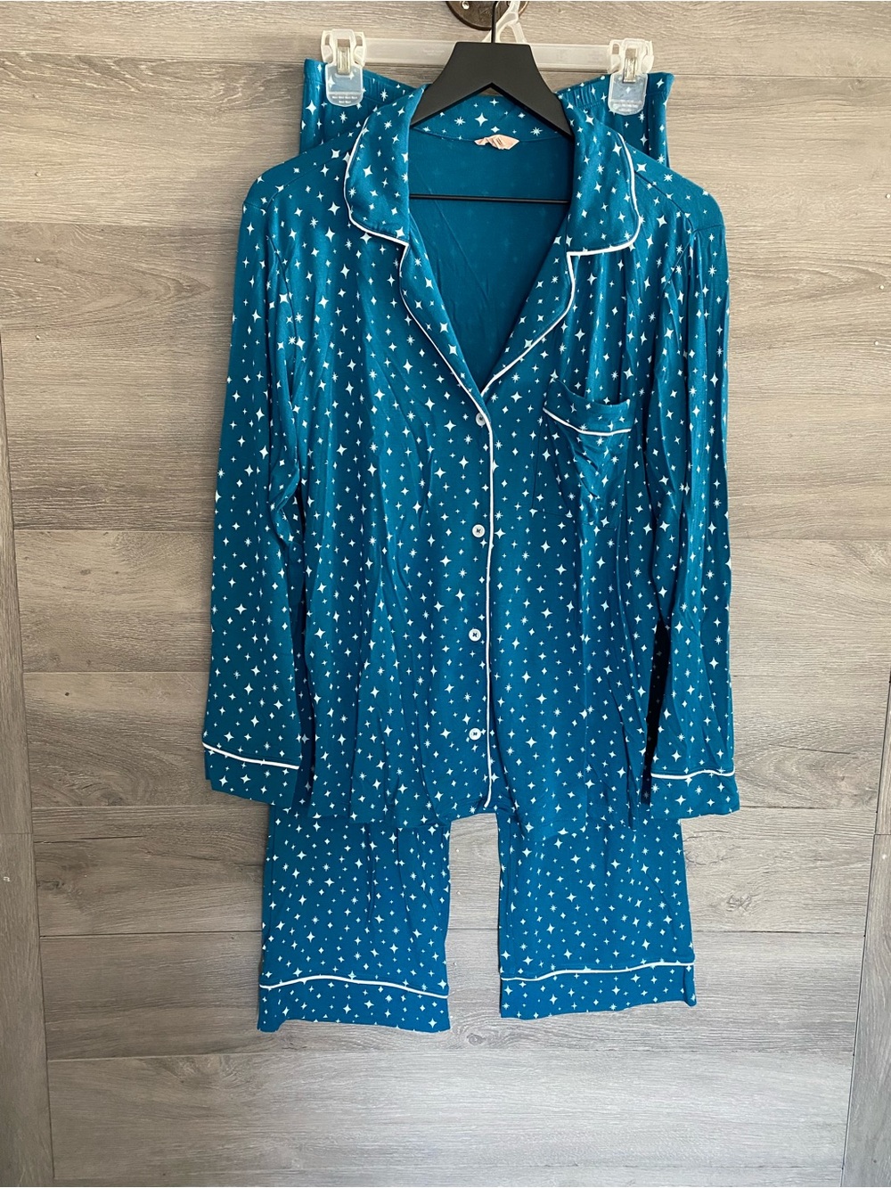 Eberjey Giselle Long Pj Set Modal Festive Lights